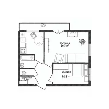 2-к кв. Новосибирская область, Новосибирск ул. Бориса Богаткова, 163/6 ...