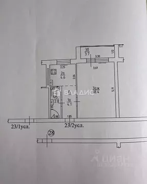 1-к кв. Калининградская область, Калининград ул. Горького, 209 (33.6 ...
