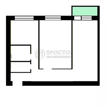 2-комнатная квартира: Химки, улица Пожарского, 14 (42.4 м)