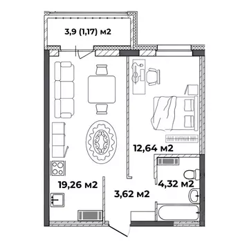 1-к кв. Ярославская область, Ярославль ул. Старая Костромская, 4 ...