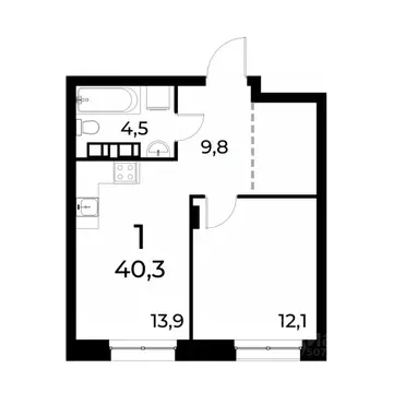 1-к кв. Нижегородская область, Нижний Новгород Березовский мкр,  (40.1 ...