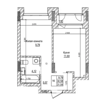 1-к кв. Новосибирская область, Новосибирск Комсомольский Проспект ...