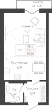 1-к кв. Алтай, Майминский район, с. Майма ул. Энергетиков (36.66 м)