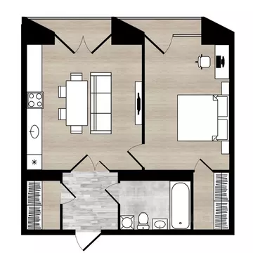 2-к кв. Ярославская область, Ярославль Республиканский проезд, 1 (53.7 ...