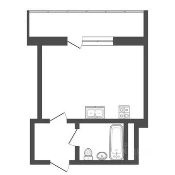 Студия Тюменская область, Тюмень Кремлевская ул., 112к1 (26.8 м)