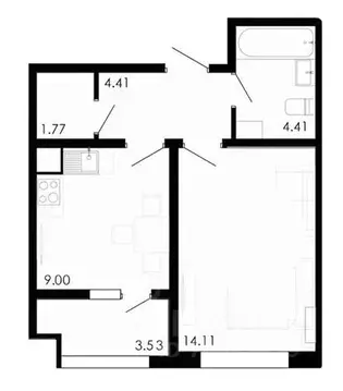 1-к кв. Крым, Симферопольский район, Мирновское с/пос, с. Белоглинка ...