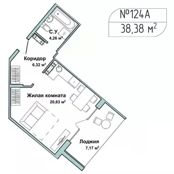 1-к кв. Севастополь ул. Летчиков, 10к4 (38.6 м)