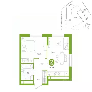 2-к кв. Свердловская область, Екатеринбург ул. Патриса Лумумбы, 4А ...