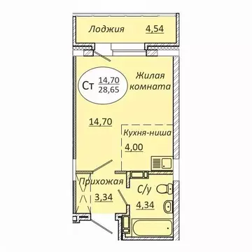Студия Новосибирская область, Новосибирск 2-я Воинская ул., 53 (28.65 ...