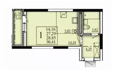 1-к кв. Башкортостан, Уфа Затон-Восточный жилрайон, Паруса жилой ...