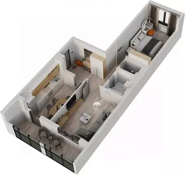 2-к кв. Татарстан, Нижнекамск Время жилой комплекс (56.5 м)