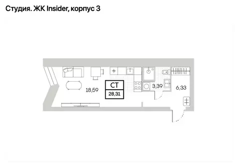 1-к кв. Москва Автозаводская ул., 24К1 (28.31 м)