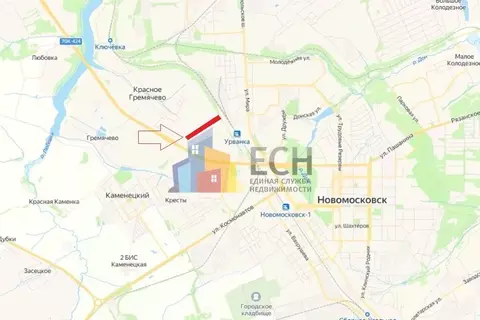 Участок в Тульская область, Новомосковск городской округ, д. Красное ...