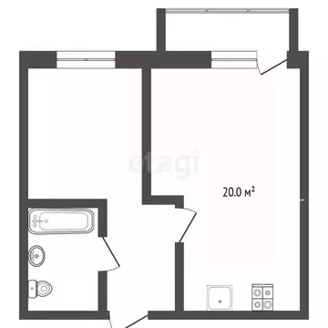 1-к кв. Тюменская область, Тюмень Профсоюзная ул., 63к1 (47.8 м)