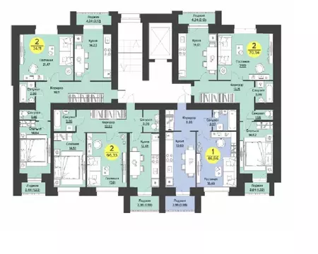 2-к кв. Марий Эл, Йошкар-Ола ул. Машиностроителей, 59 (66.8 м)