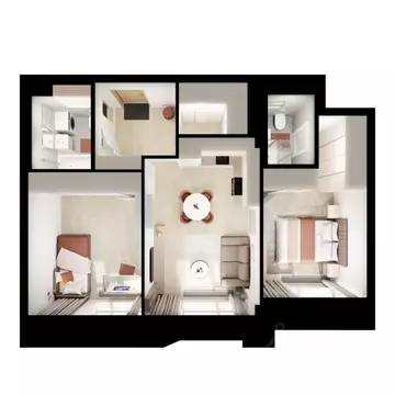 2-к кв. Москва Онежский Вал жилой комплекс (59.6 м)