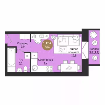 Студия Вологодская область, Вологда Старое ш. (30.6 м)