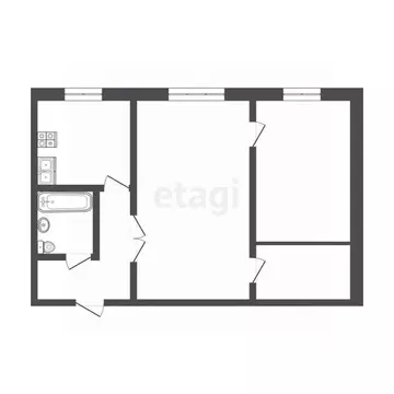 2-к кв. Коми, Ухта Севастопольская ул., 9А (44.5 м)