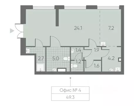 Помещение свободного назначения в Москва Лучи жилой комплекс (49 м)