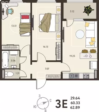 2-комнатная квартира: Курск, микрорайон Курского Завода Тракторных ...