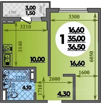 1-к кв. Краснодарский край, Краснодар ул. Героев-Разведчиков, 11 (36.5 ...