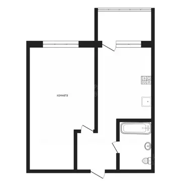 1-к кв. Тюменская область, Тюмень ул. Пермякова, 81 (30.5 м)