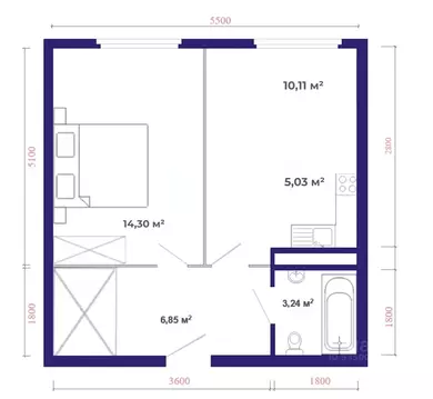 2-к кв. Иркутская область, Иркутский муниципальный округ, Маркова рп, ...