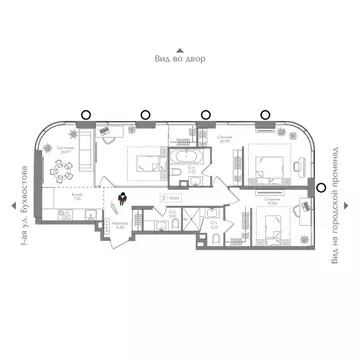 3-комнатная квартира: Москва, жилой комплекс Преображенская Площадь ...