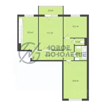 3-к кв. Омская область, Омск проезд 4-й Амурский, 15 (77.0 м)