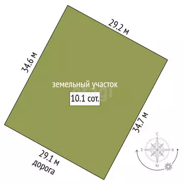 Участок в Береговое, улица Александра Довженко, 12 (10.08 м)
