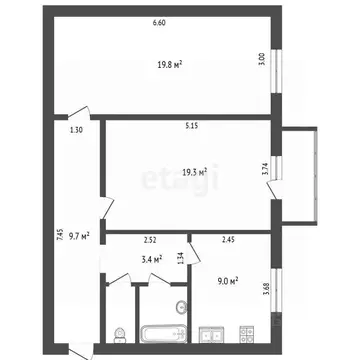 2-к кв. Ярославская область, Ярославль Волжская наб., 49/1 (66.7 м)