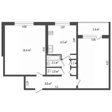 2-к кв. Мордовия, Саранск просп. 70 лет Октября, 80 (50.0 м)