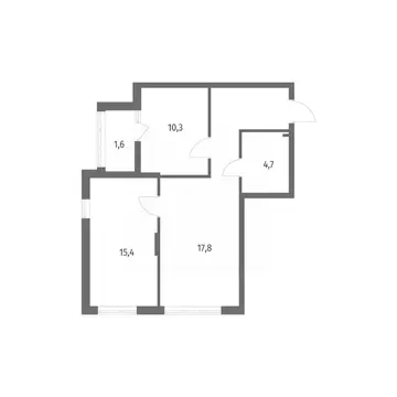2-к кв. Калининградская область, Калининград пос. Лермонтовский, ул. ...