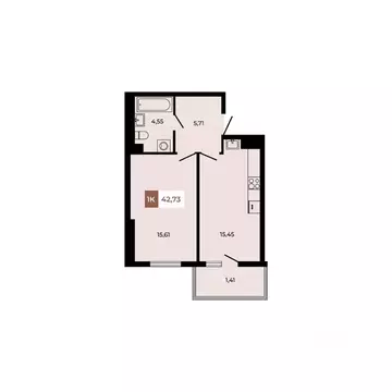 1-к кв. Ростовская область, Аксайский район, Щепкинское с/пос, пос. ...