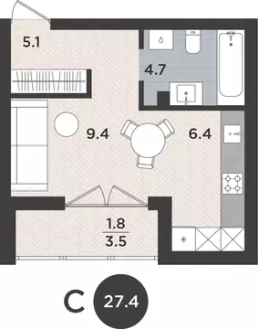 Студия Калининградская область, Калининград Тихорецкая ул., 16Ак3 ...