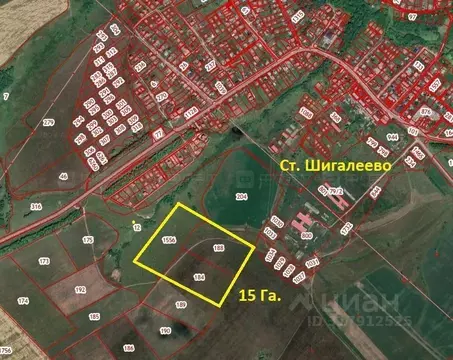 Участок в Татарстан, Пестречинский район, Шигалеевское с/пос, с. ...