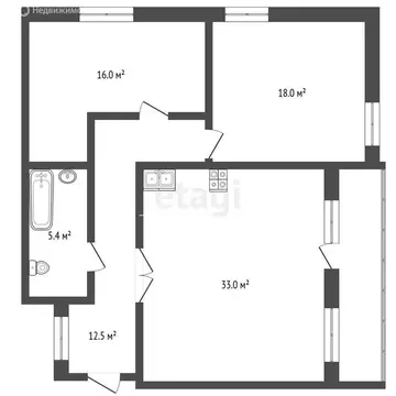 3-комнатная квартира: Кисловка, микрорайон Северный, улица Марины ...