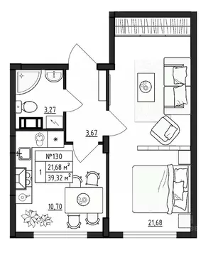 1-к кв. Ленинградская область, Гатчинский муниципальный округ, д. ...