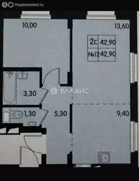 2-комнатная квартира: Люберцы, микрорайон Зенино ЖК Самолёт, ...