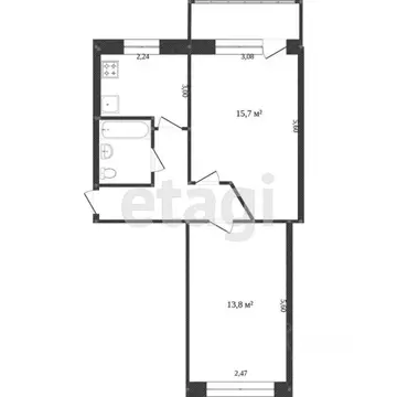 2-к кв. Белгородская область, Белгород ул. Макаренко, 26 (64.8 м)