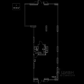 Торговая площадь в Москва Сезар Сити жилой комплекс (147 м)