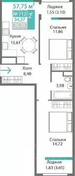 2-к кв. Крым, Симферополь Крымская роза мкр, Подсолнух жилой комплекс ...
