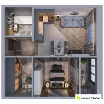 1-к кв. Татарстан, Казань проезд Юнуса Ахметзянова, 5 (46.14 м)