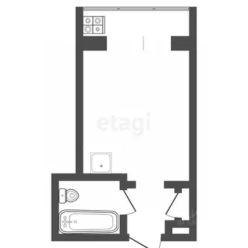 Студия Тюменская область, Тюмень ул. Газовиков, 18 (13.3 м)