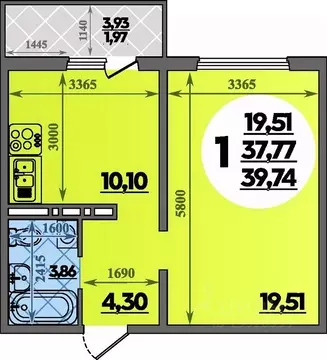 1-к кв. Краснодарский край, Новороссийск ул. Имени Владимира Бута, 6 ...