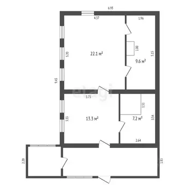 Дом в Брянская область, Навлинский район, пос. Синезерки Октябрьская ...