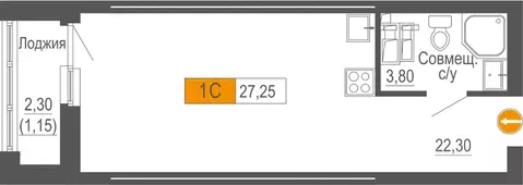 Студия Свердловская область, Екатеринбург Юго-Западный жилрайон,  ...