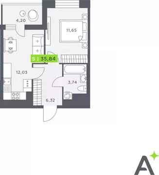 1-к кв. Ленинградская область, Всеволожский район, Заневское городское ...