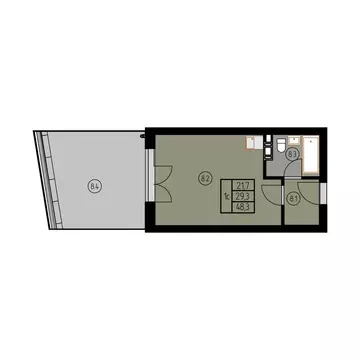 Квартира-студия: Лесное, ш. Калининградское (48.3 м)