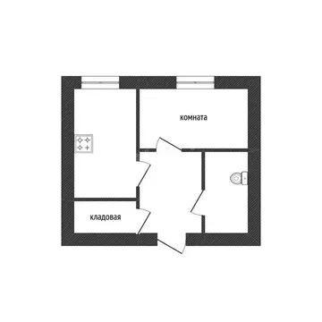 1-комнатная квартира: Волхов, улица Ярвенпяя, 5А (28.3 м)